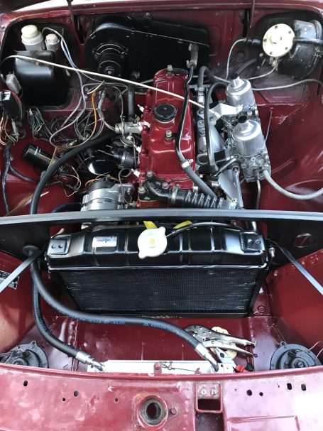 MGB GT rebuilt engine & carb