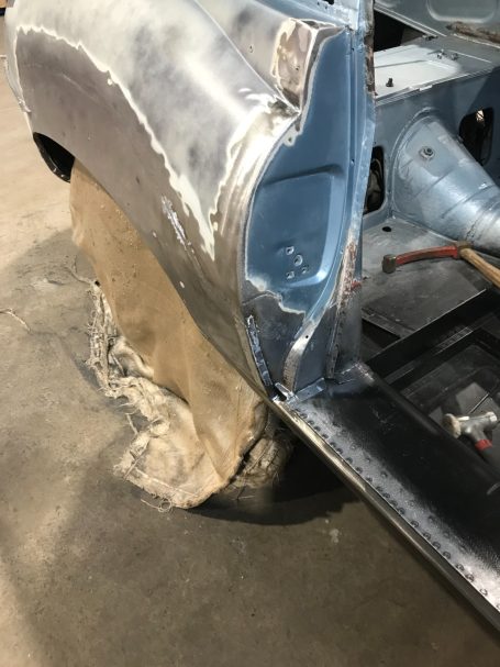Jaguar E-Type sill repair and replacement